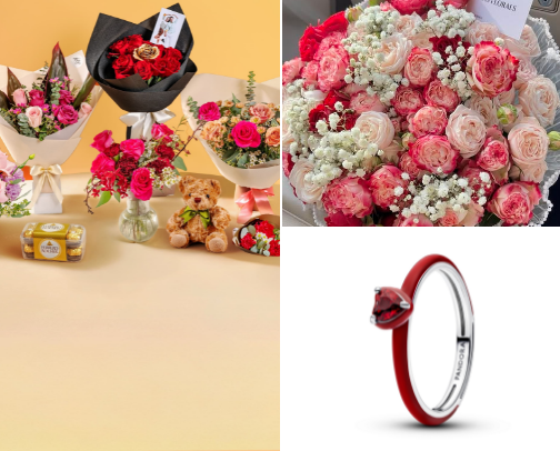 Gifts for valentines day cover photo collage