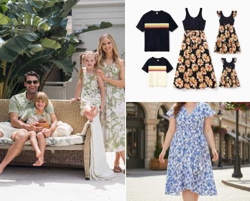 MATCHING FAMILY OUTFIT SETS cover photo collage