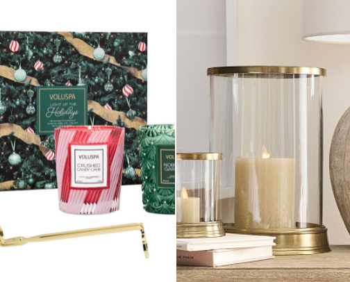 Voluspa holiday candles cover photo collage