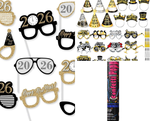 New Year’s Essentials 2026: Must-Have Party, Home & Countdown Must-Haves cover photo collage