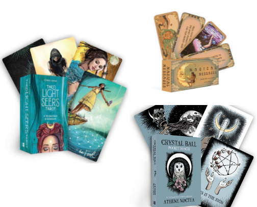 Tarot/ oracle decks for beginners 💟🔮 cover photo collage