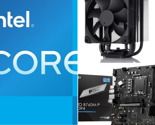 intel based Light gaming pc build cover photo collage