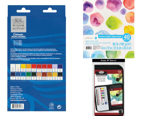 Best Water Colour Supplies for Beginners from Michael’s cover photo collage