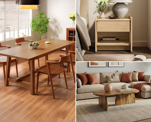 Japandi Solid Wood Furniture for Minimalist Living cover photo collage