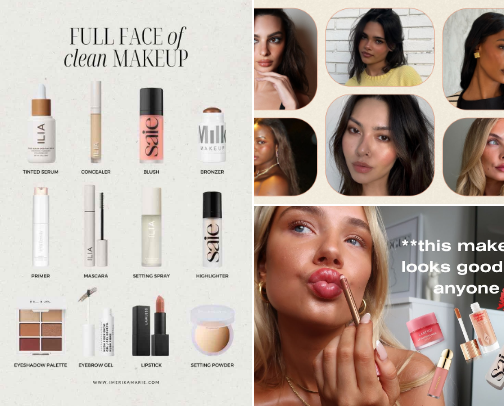 popular makeup looks 💗 cover photo collage