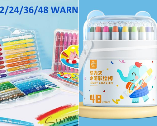 Silky crayons for competitions cover photo collage