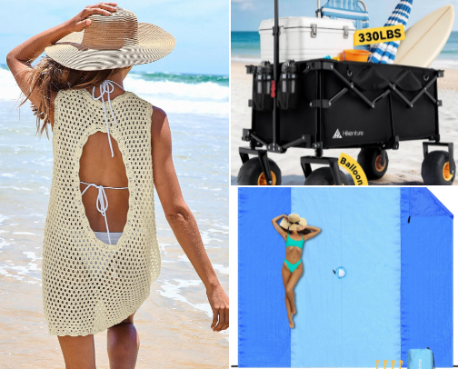 Family Beach Vacation Essentials cover photo collage