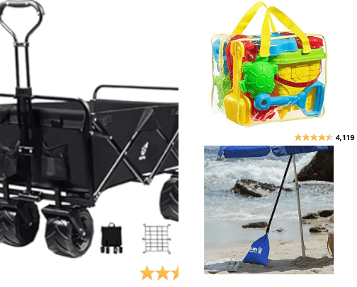 Beach Vacation Shopping List cover photo collage