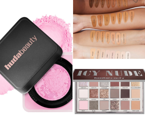 Huda Beauty cover photo collage