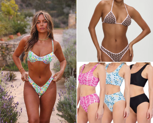 Bikinis for vacation cover photo collage