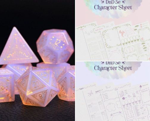 Dungeons & Dragons, but make it cute 🐉🔮🧚✨ cover photo collage
