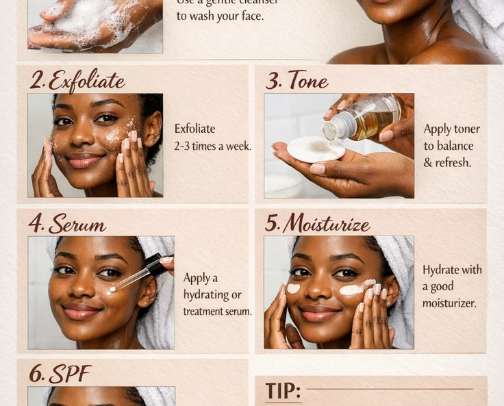 “My Soft Girl Night Routine 💛 cover photo collage