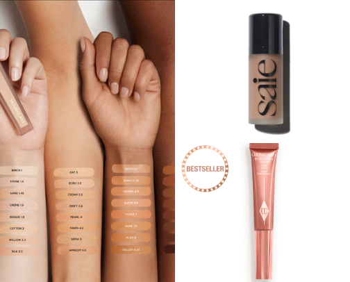 Essentials for glowy makeup routine cover photo collage