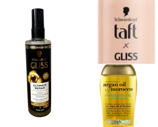 Hair care for healthy, shiny and soft hair cover photo collage