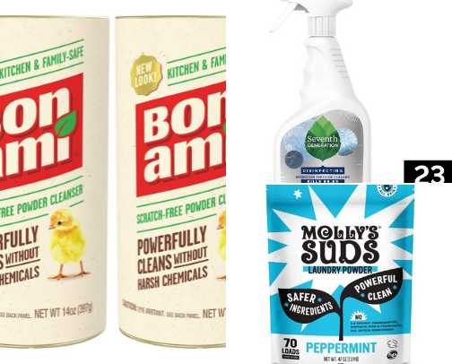Non-toxic cleaning products cover photo collage