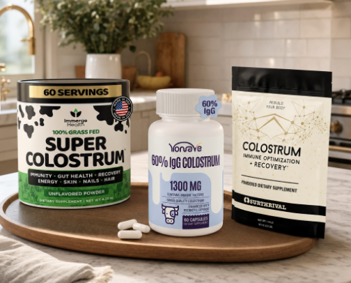 Liquid Gold: The Colostrum Lineup for Gut, Glow & the Whole Family 🥛✨ cover photo collage