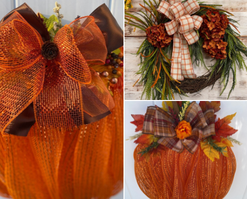 Fall Front Door Wreaths cover photo collage