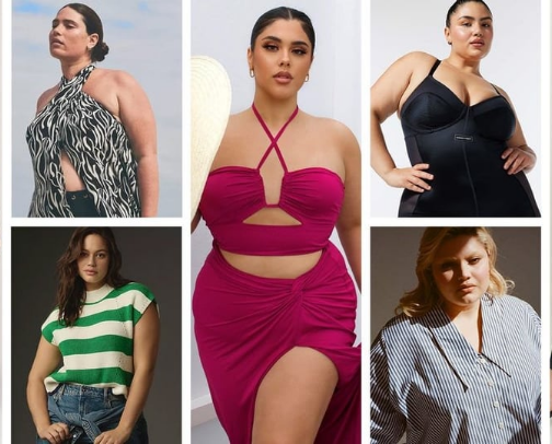 Curvy and stylish cover photo collage