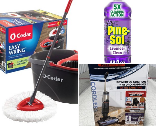 household cleaning cover photo collage