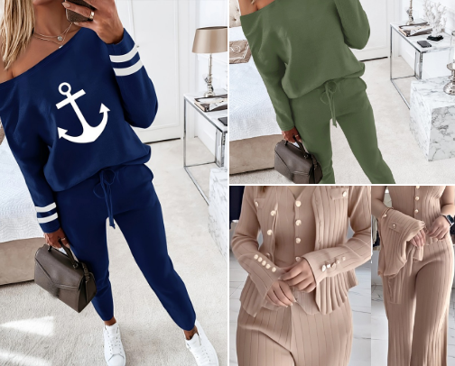 Cozy Everyday Sweatshirts – Women’s Anchor Lounge Set cover photo collage