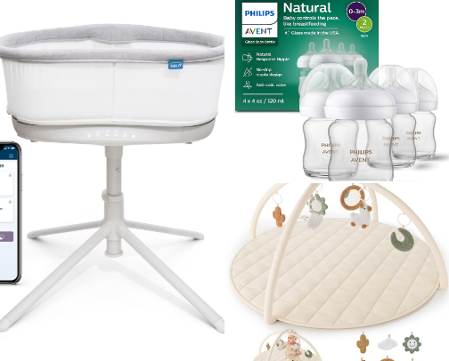 Baby registry fave items cover photo collage