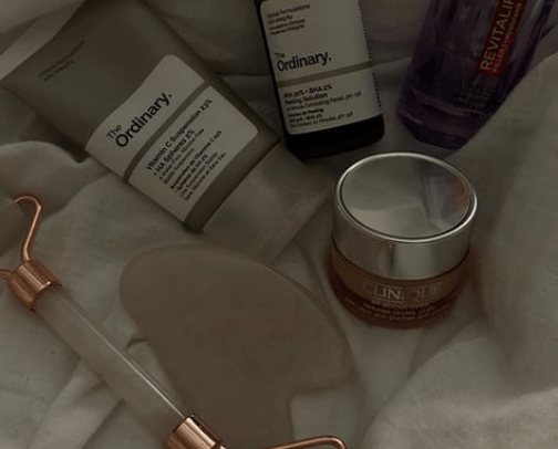 Affordable skin care products cover photo collage