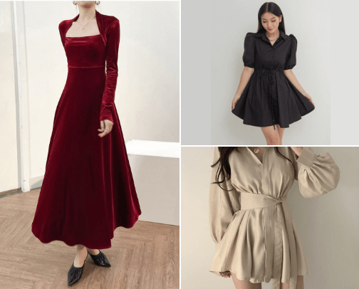 Beautiful dress to wear for any occasion or everyday cover photo collage