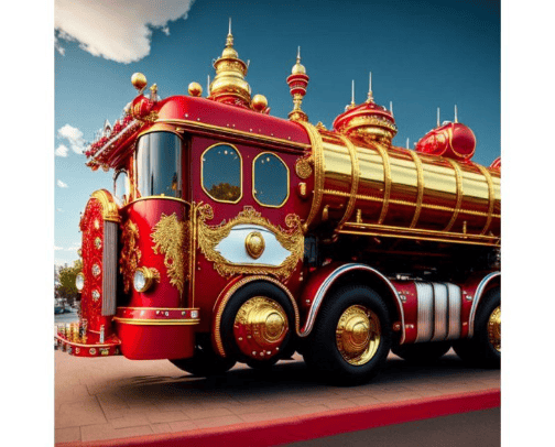 Construction & Fire Truck Art cover photo collage