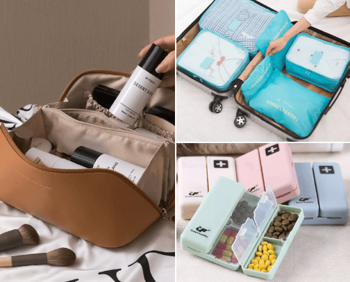 Organizers for travel cover photo collage