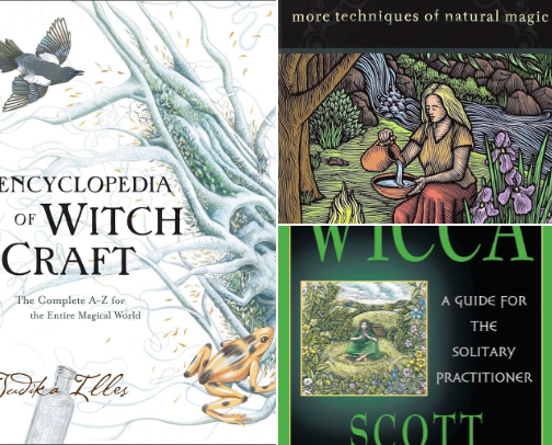 Witchy book recs cover photo collage