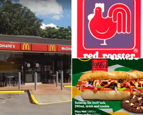 Fast foods cover photo collage