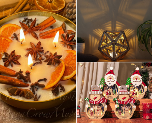 Christmas Magic at Home | Cozy Holiday Decorations cover photo collage