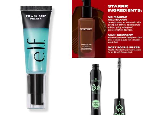 Makeup and skincare cover photo collage