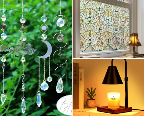 Whimsical home decorations. cover photo collage