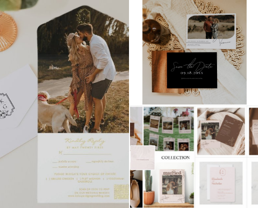 Dreamy Wedding Invitations | Elegant Designs for Your Big Day cover photo collage