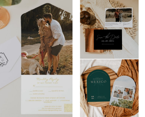 Dreamy Wedding Invitations | Elegant Designs for Your Big Day cover photo collage