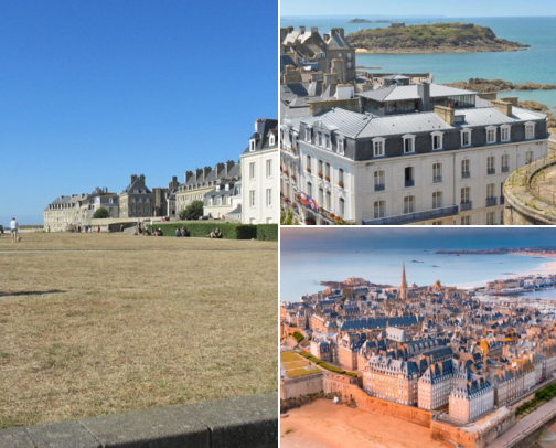 Hotel stays for an easygoing getaway, Seaside Walks, Swims & Relaxed Days by the Water Saint Malo, France cover photo collage