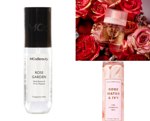 Favorite rose scented perfumes cover photo collage