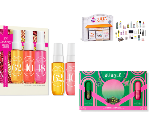 Holiday beauty gifts ideas cover photo collage
