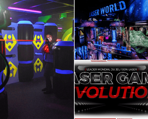 Laser Game cover photo collage
