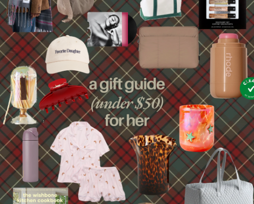 UNDER $50 GIFT GUIDE FOR HER🎄🎁 cover photo collage
