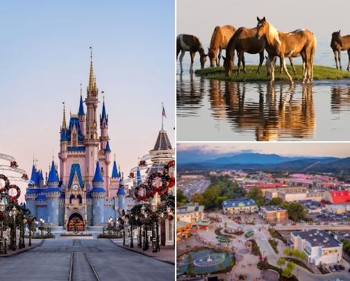 Favorite vacation spots cover photo collage