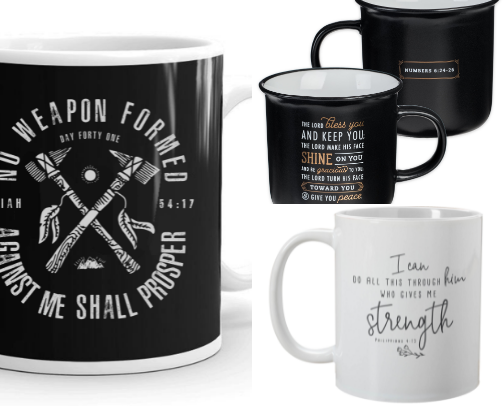 Mugs for Brothers and Sisters in Christ cover photo collage