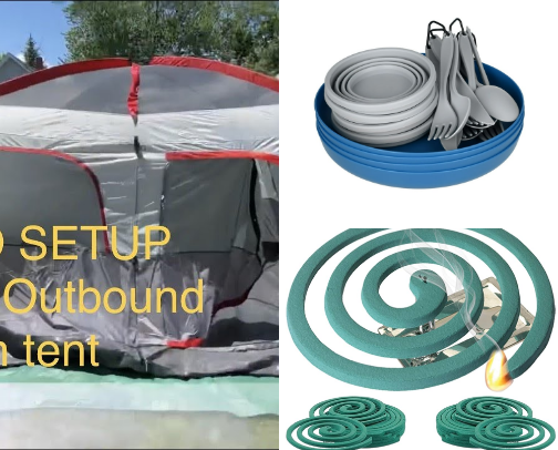 Camping essentials cover photo collage