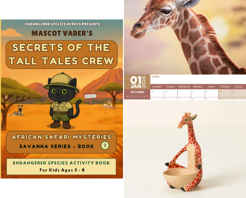 Giraffe Lovers Gift Guide cover photo collage