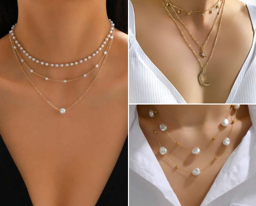 Simple Yet Elegant Types of Necklaces You Can Wear Daily 📿🤍 cover photo collage