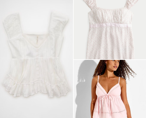 Babydoll tops for the spring girlies 🌸🌷 cover photo collage