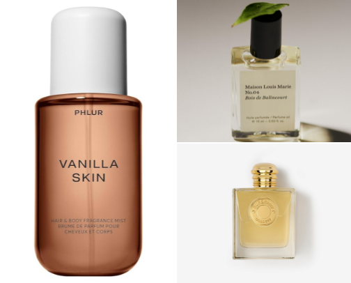 Favorite perfumes and sprays cover photo collage