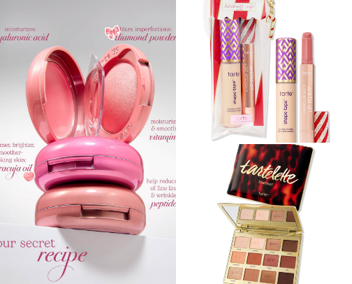 Tarte Cosmetics must haves / gift sets cover photo collage