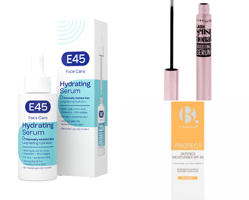 Life saving skin care products cover photo collage